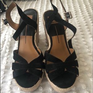 Dolce Vita Black Espadrille Wedge